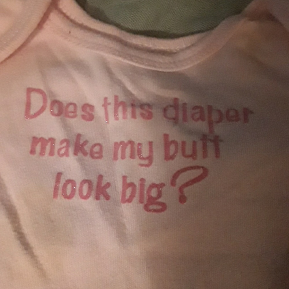 NEWBORN,  FADED GLORY  PINK ONESIE. - Picture 2 of 4